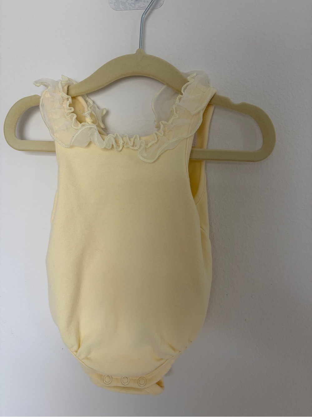 Jamie Kay Soft Yellow Ruffle Neck Baby One-Piece
